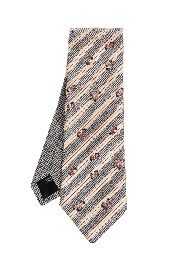 Silk tie with floral motif od Dries Van Noten