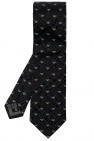 Emporio Armani BLACK Silk tie with logo