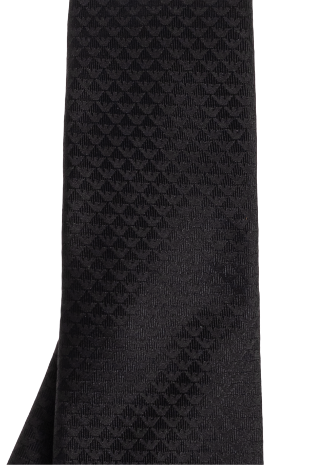 Emporio Armani Seidenkrawatte mit Monogramm
