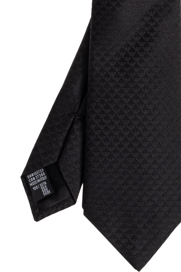 Emporio Armani Seidenkrawatte mit Monogramm