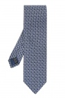 FERRAGAMO NAVY BLUE Patterned tie