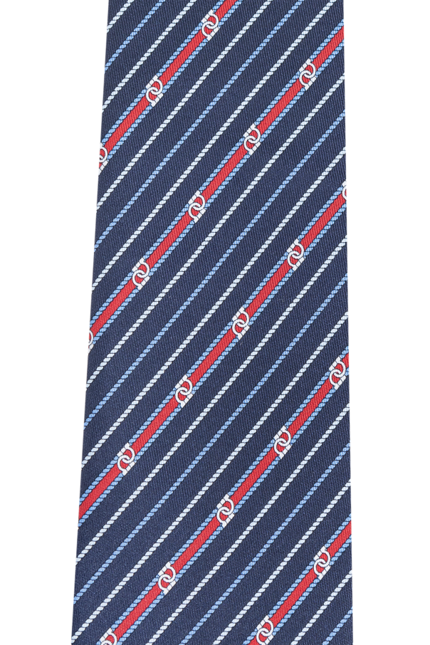 FERRAGAMO Silk tie with striped pattern