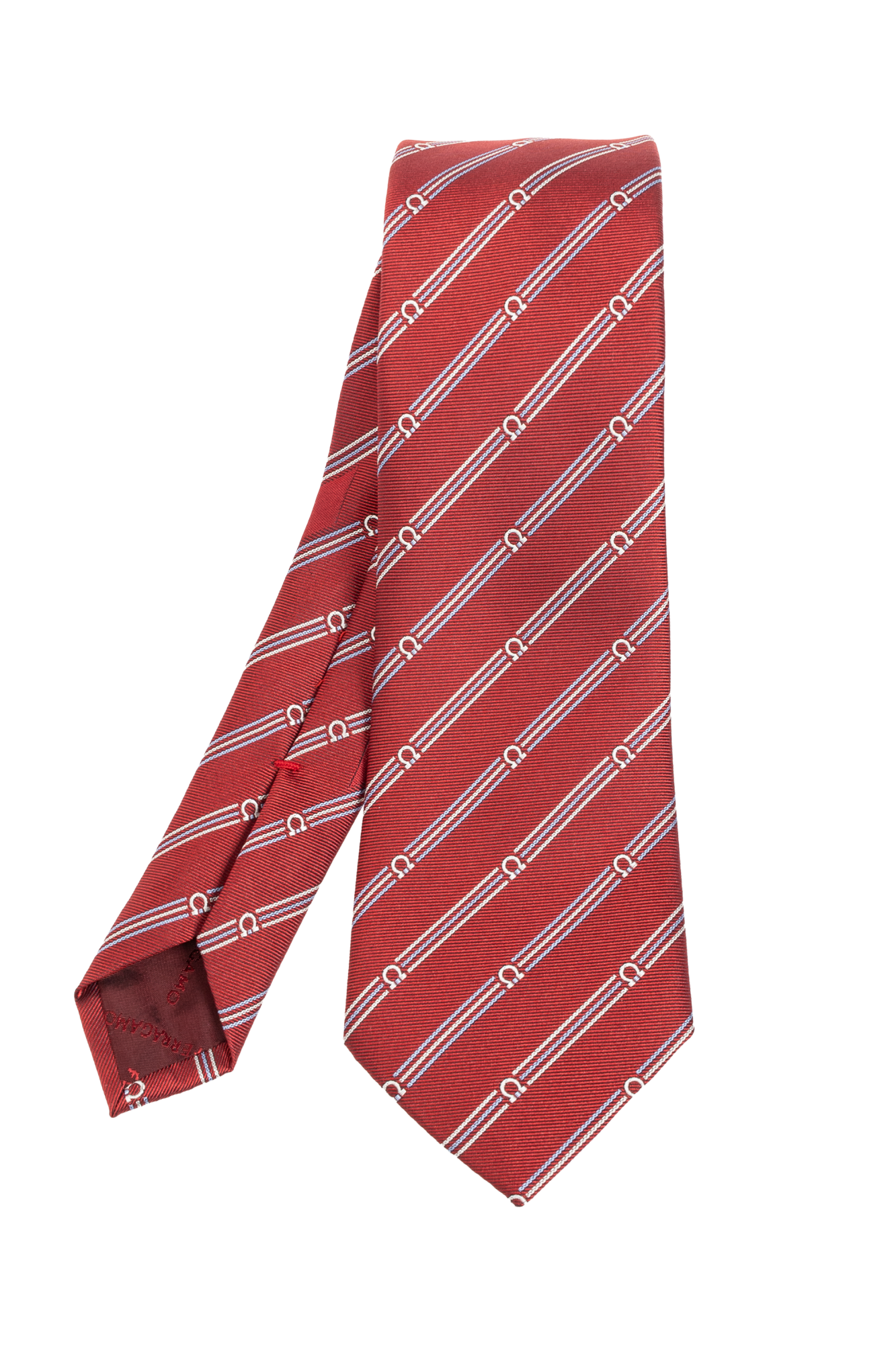 FERRAGAMO Silk tie with striped pattern