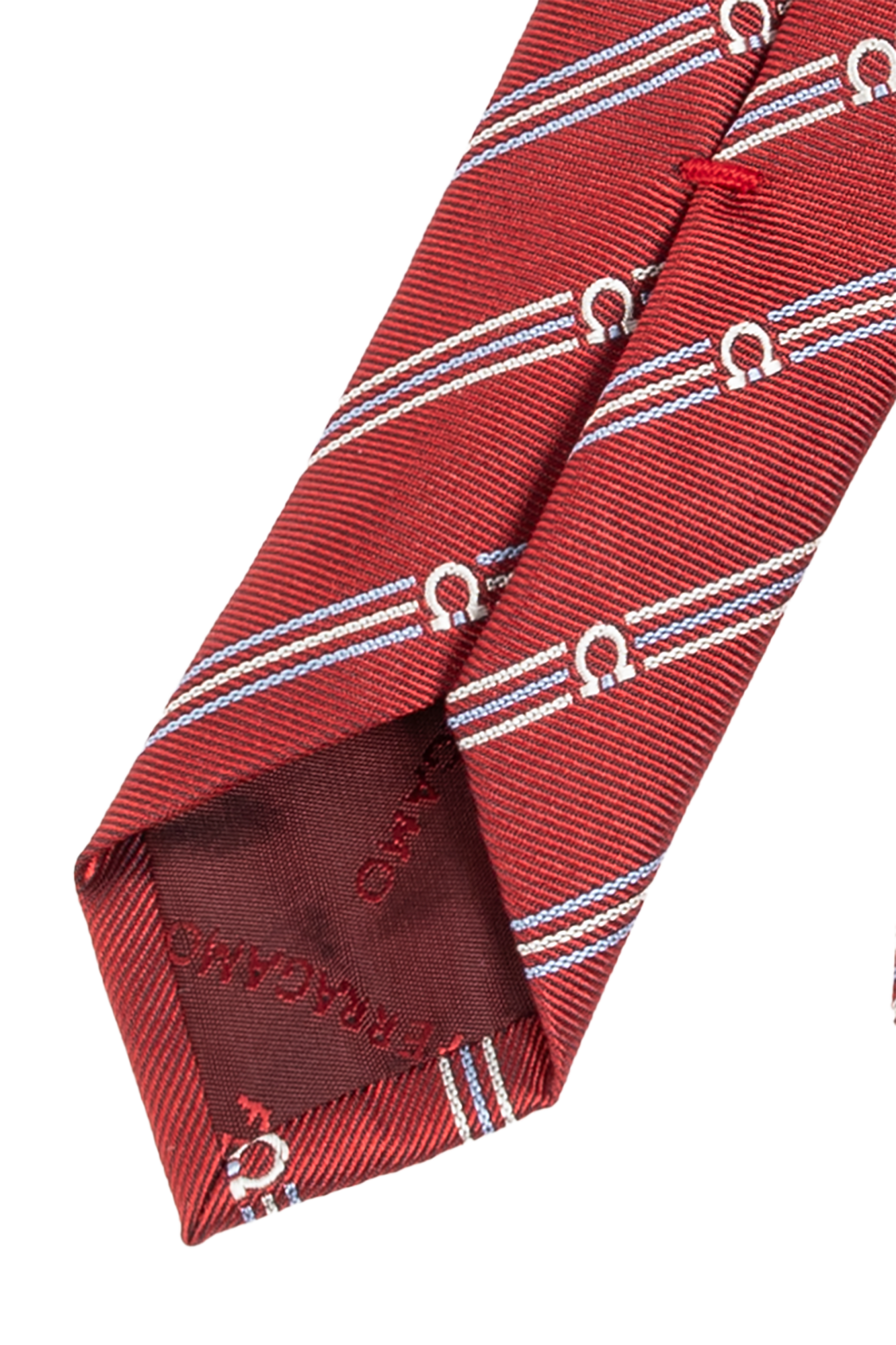 FERRAGAMO Silk tie with striped pattern