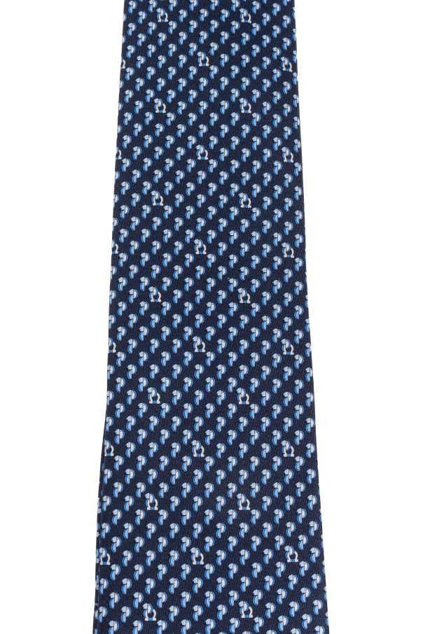 FERRAGAMO Jedwabny krawat
