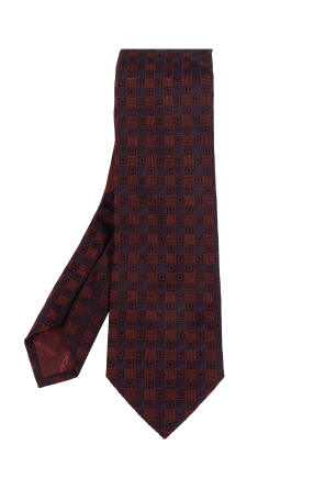 Silk tie with monogram