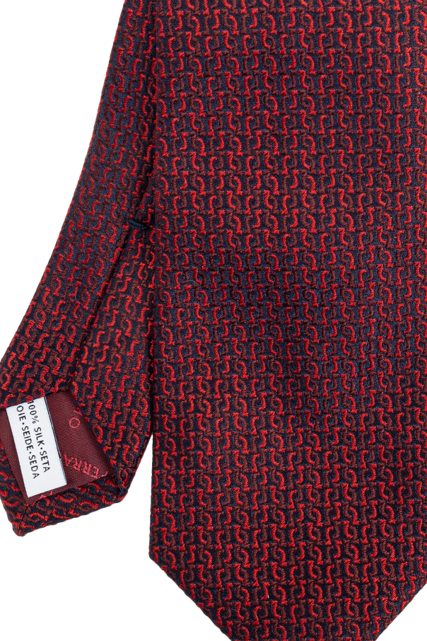 FERRAGAMO Jedwabny krawat