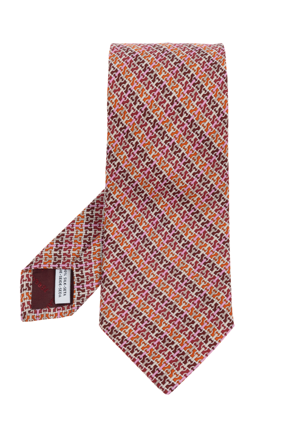 FERRAGAMO Jedwabny krawat