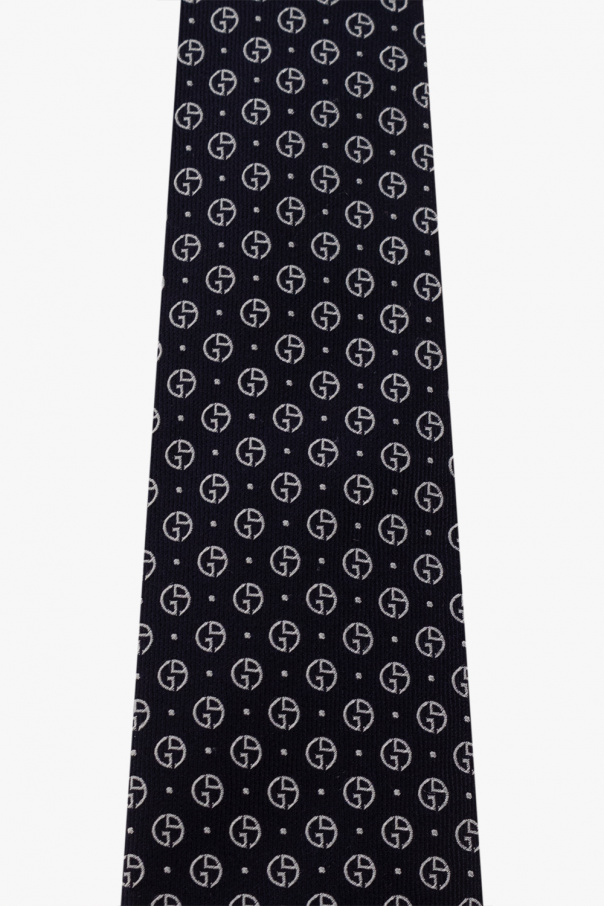 Giorgio contrast-trimmed Armani Silk tie