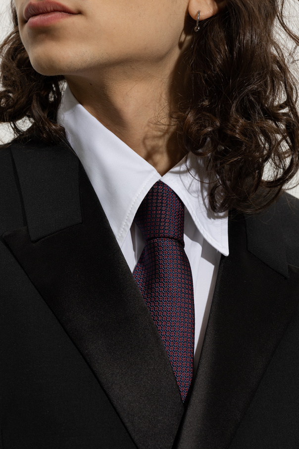 Giorgio Armani LEATHER Silk tie