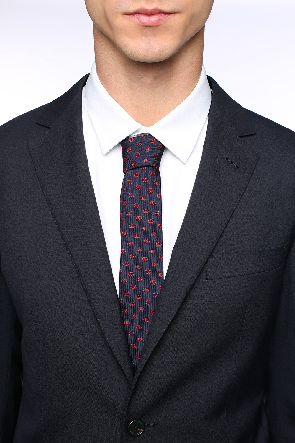 gg pattern silk tie