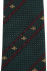 Gucci GREEN Embroidered bee tie