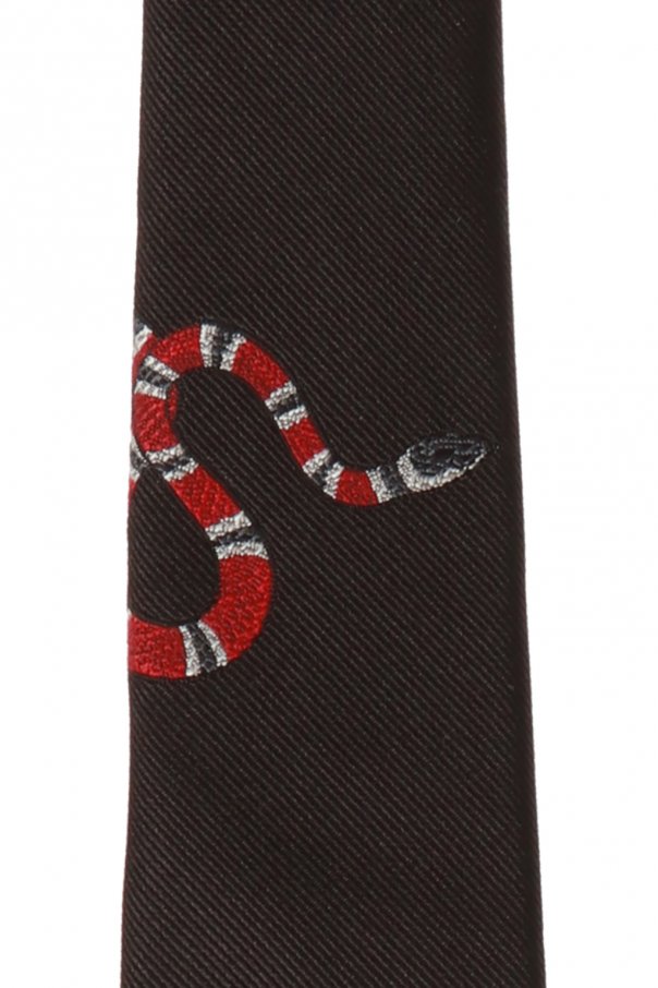 Kingsnake motif silk tie Gucci - Vitkac GB