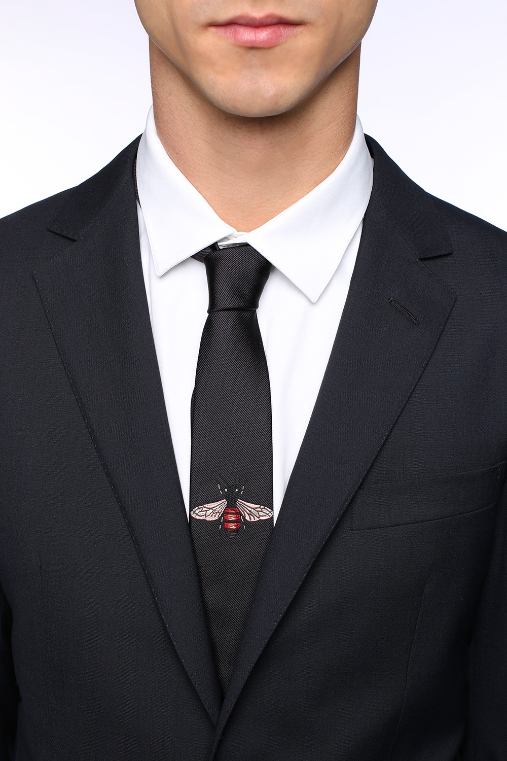 Embroidered bee tie Gucci - Vitkac 