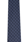 Gucci NAVY BLUE Silk tie with logo