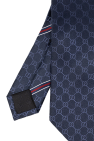 Gucci NAVY BLUE Silk tie with logo