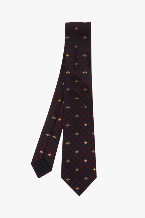 Silk tie with logo pattern od Gucci