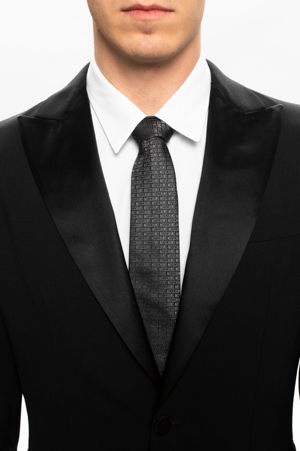 Moschino Silk tie with logo