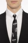 Moschino Patterned tie with logo