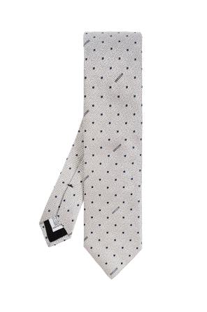 Tie with polka dot pattern