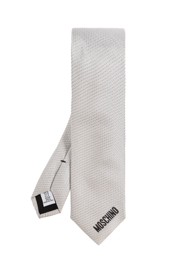 Silk tie with logo od Moschino