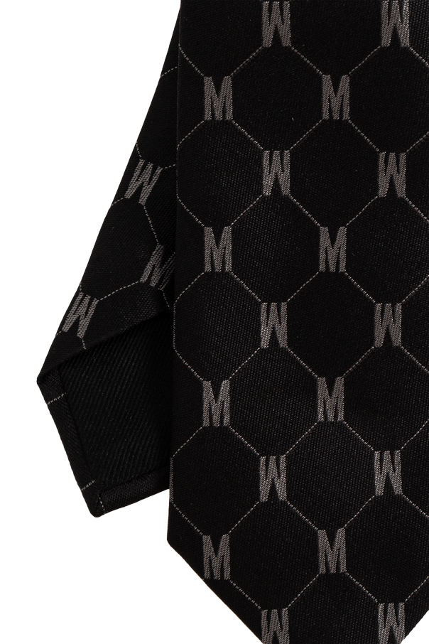 Moschino Jedwabny krawat z monogramem