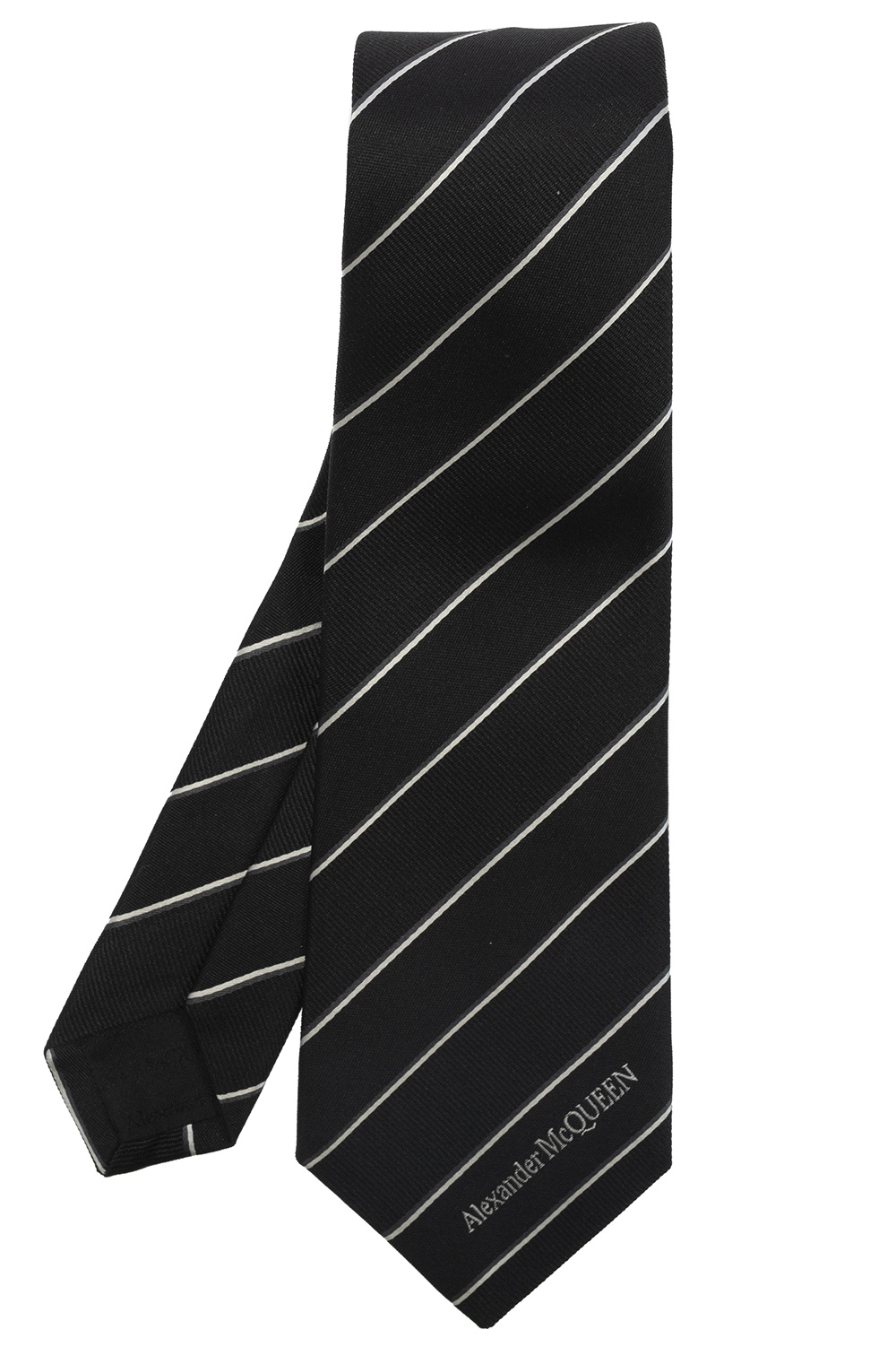 Alexander McQueen Jedwabny krawat z logo