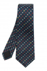 gucci Brown Silk tie with logo