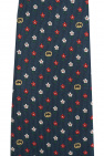 gucci Brown Silk tie with logo