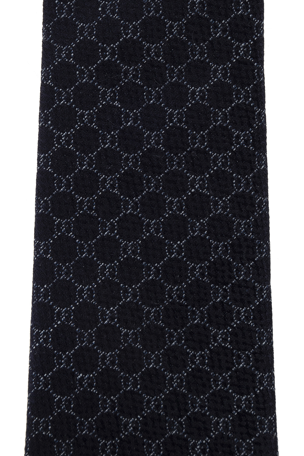 Gucci gg-pattern Wool And Silk-blend Scarf in Blue for Men