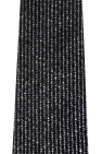 Lanvin BLACK Tie with embroidered pattern
