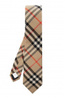 Burberry beige Checked cashmere tie