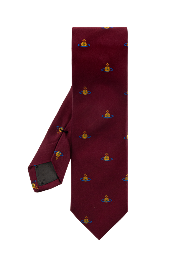 Silk tie with logo od Vivienne Westwood