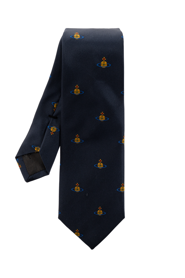 Silk tie with logo od Vivienne Westwood