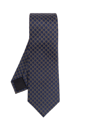 Silk tie with monogram