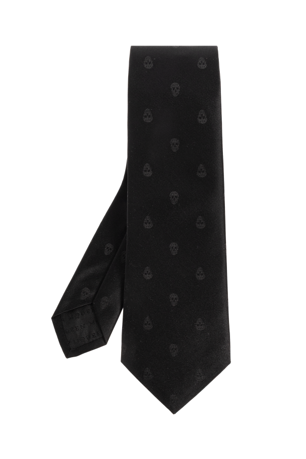 Alexander McQueen Silk tie with a distinctive skull motif