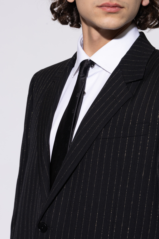 Alexander McQueen Silk tie with a distinctive skull motif