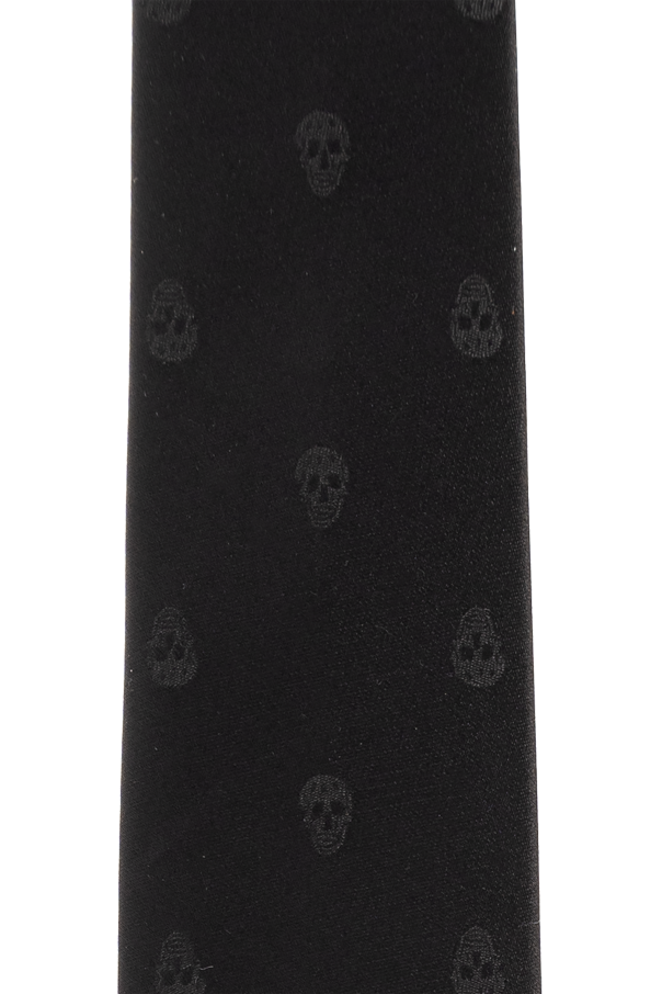 Alexander McQueen Silk tie with a distinctive skull motif