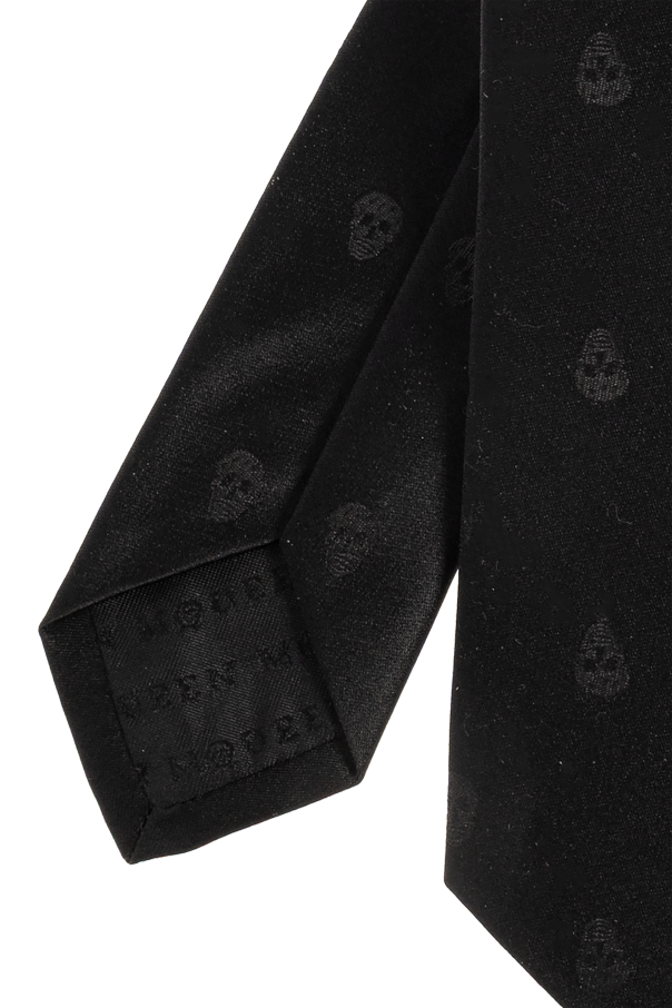 Alexander McQueen Silk tie with a distinctive skull motif