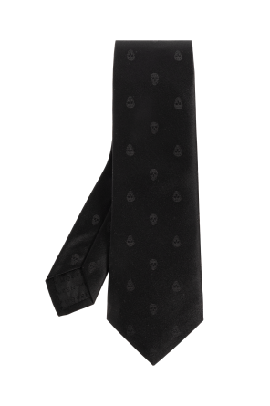 Silk tie with a distinctive skull motif