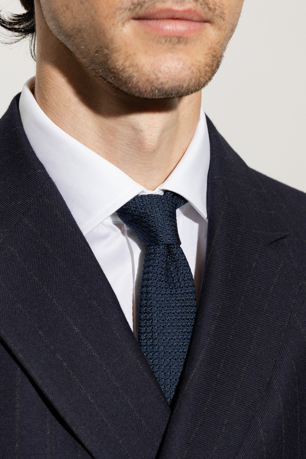 Lanvin LANVIN SILK TIE WITH STITCHING