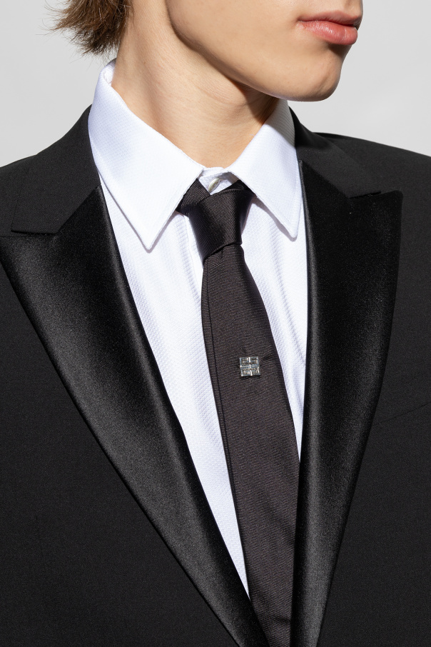 givenchy zip-front Silk tie