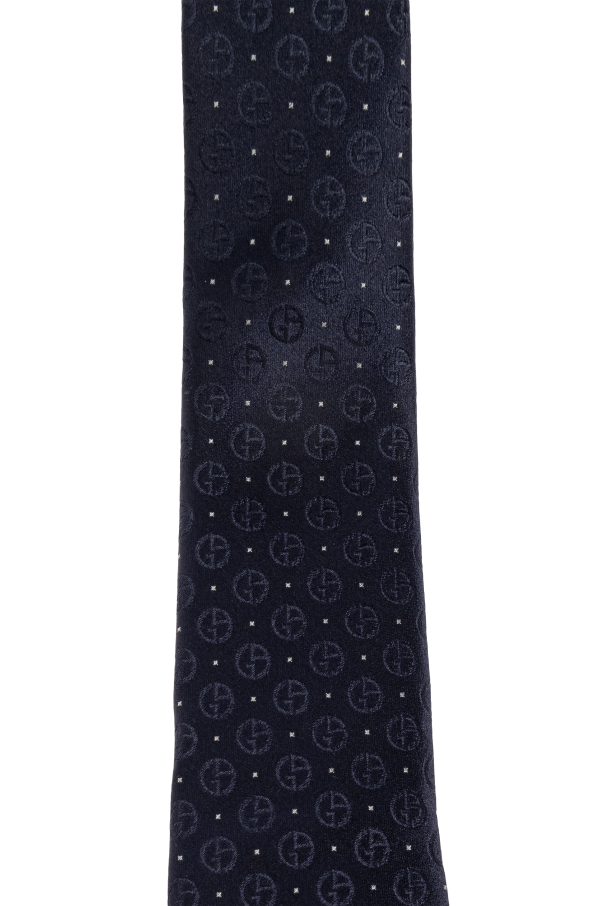 Giorgio Armani Jedwabny krawat z monogramem