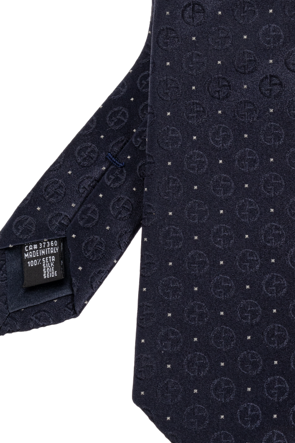 Giorgio Armani Jedwabny krawat z monogramem