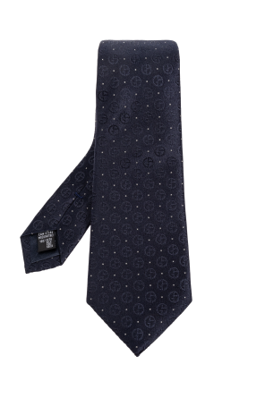 Silk tie with monogram