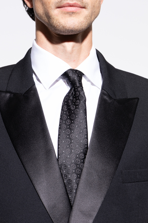 Giorgio Armani Silk tie with monogram