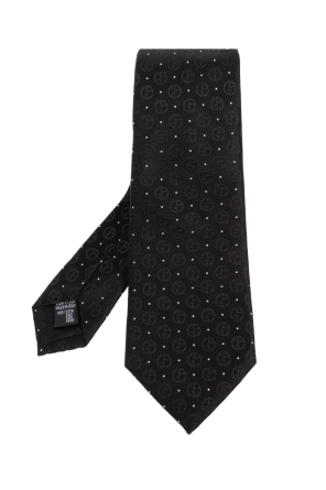 Silk tie with monogram