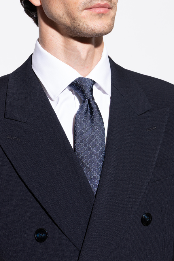Giorgio Armani Silk tie with monogram
