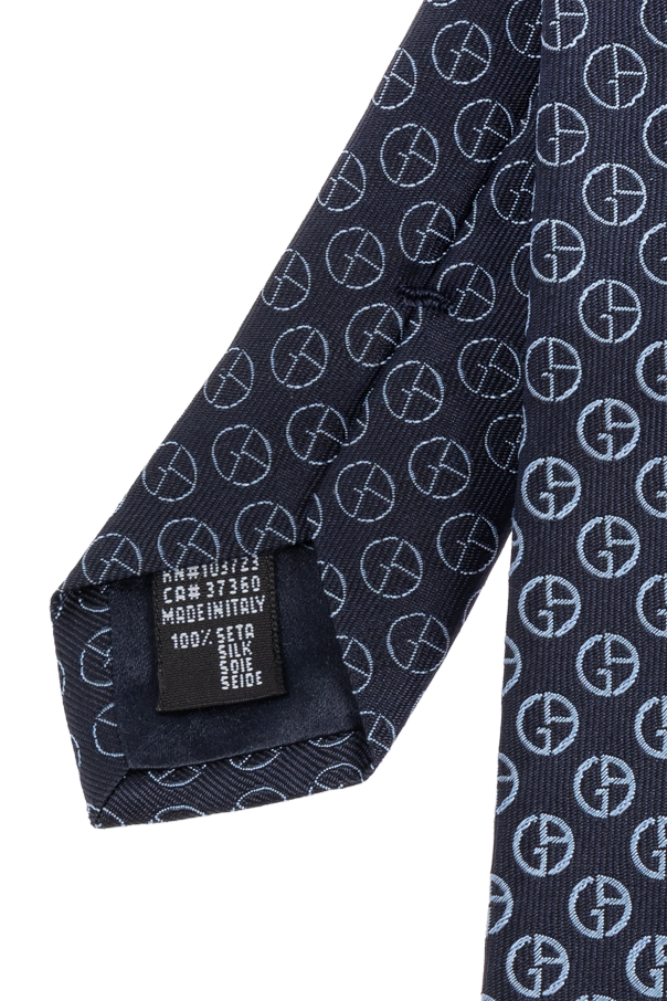 Giorgio Armani Silk tie with monogram