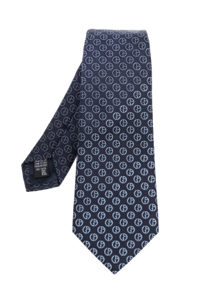 Silk tie with monogram